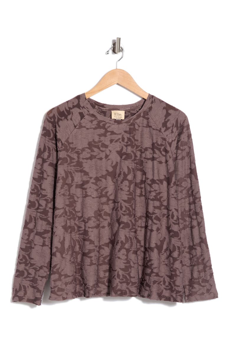 Raglan Long Sleeve Top, Main, color, TAUPE