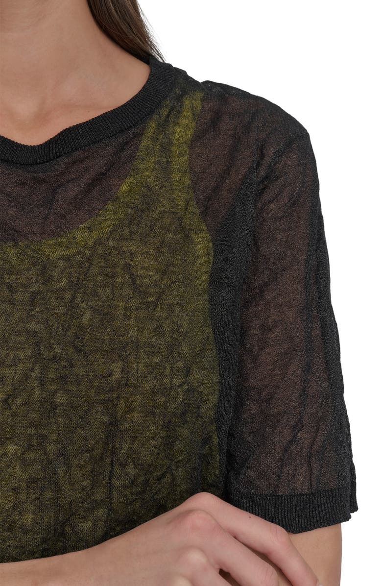 DKNY Metallic Layered Sweater, Alternate, color, 