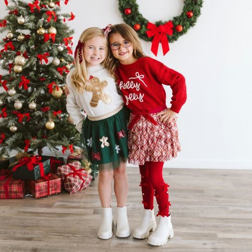 Sweet Wink Gingerbread Joy Sequin Christmas Tutu In Green