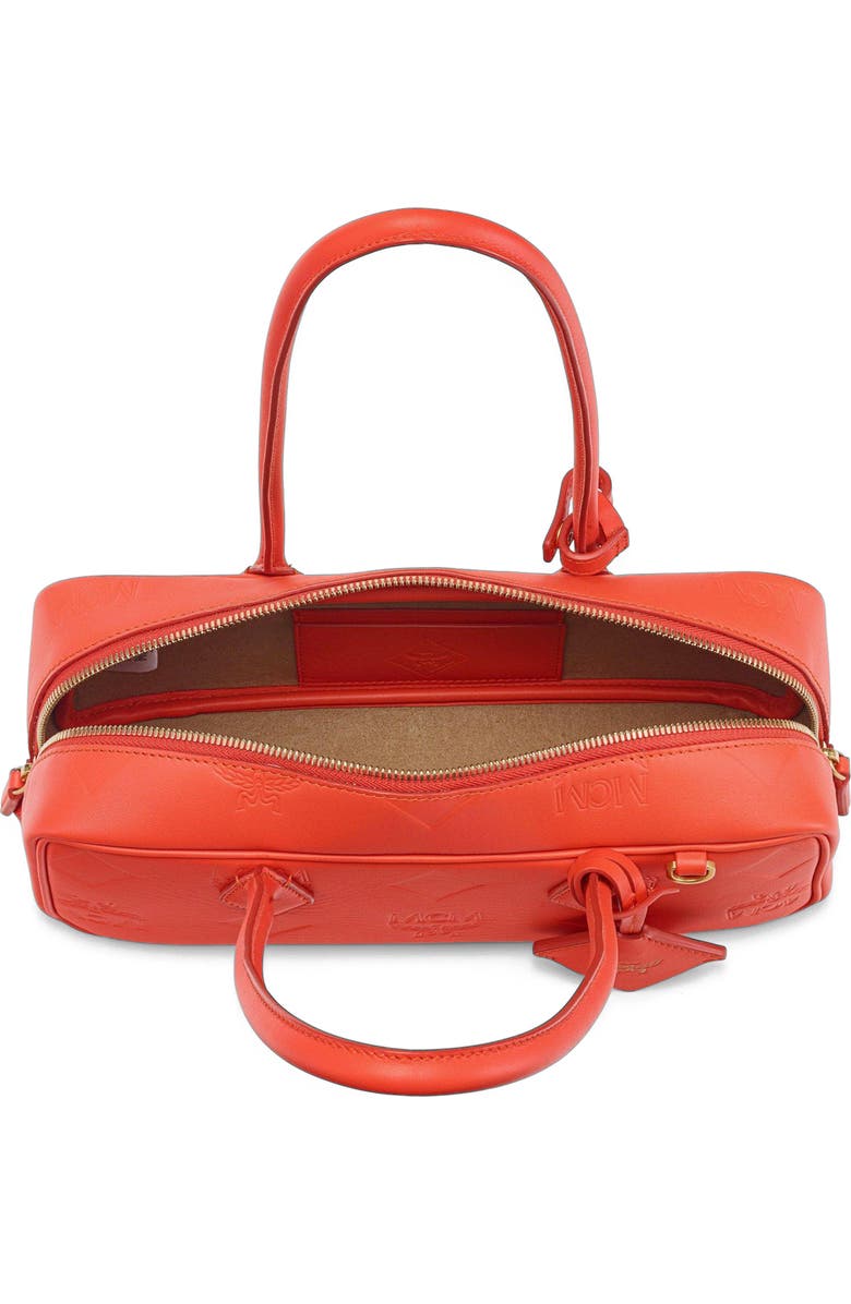 MCM Aren Shoulder Bag in Maxi Monogram Leather, Alternate, color, Orange