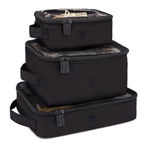 Shop Parker Baby Co. Packing Cube Set In Mocha Checker