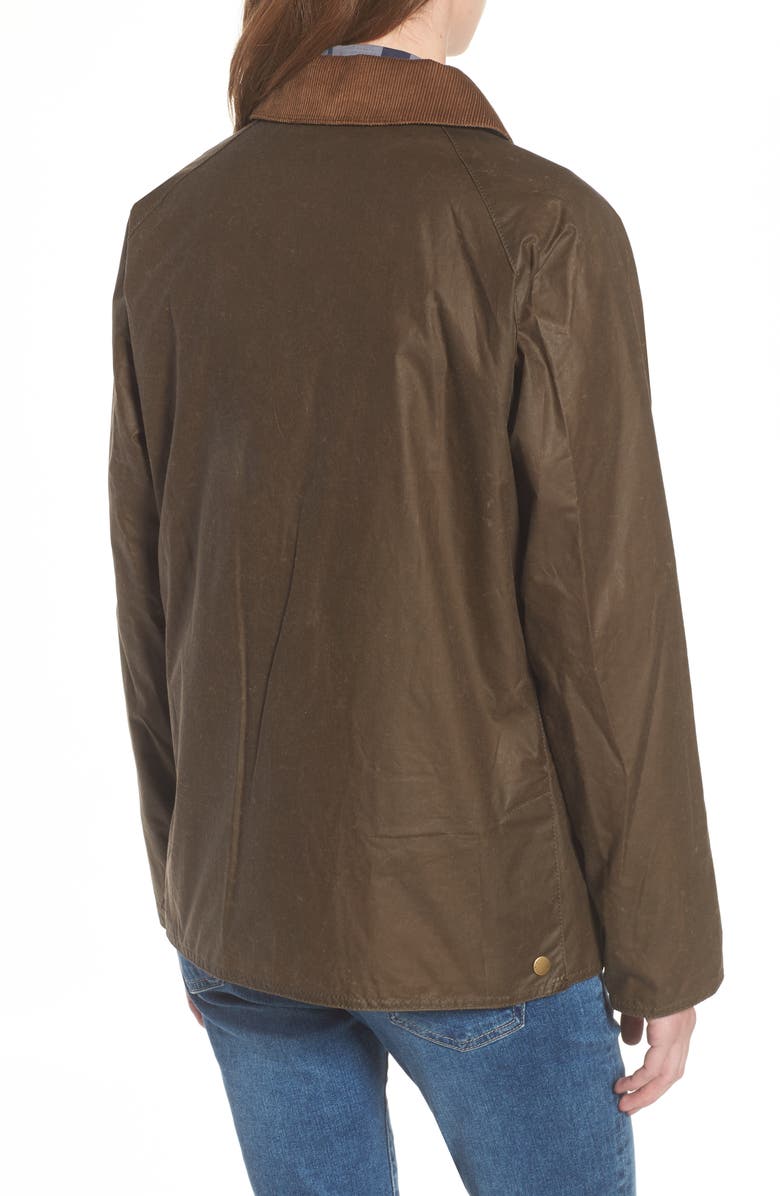 Barbour Acorn Water Resistant Waxed Cotton Jacket, Alternate, color, 