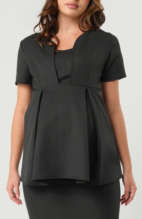 Box Pleat Maternity/Nursing Top