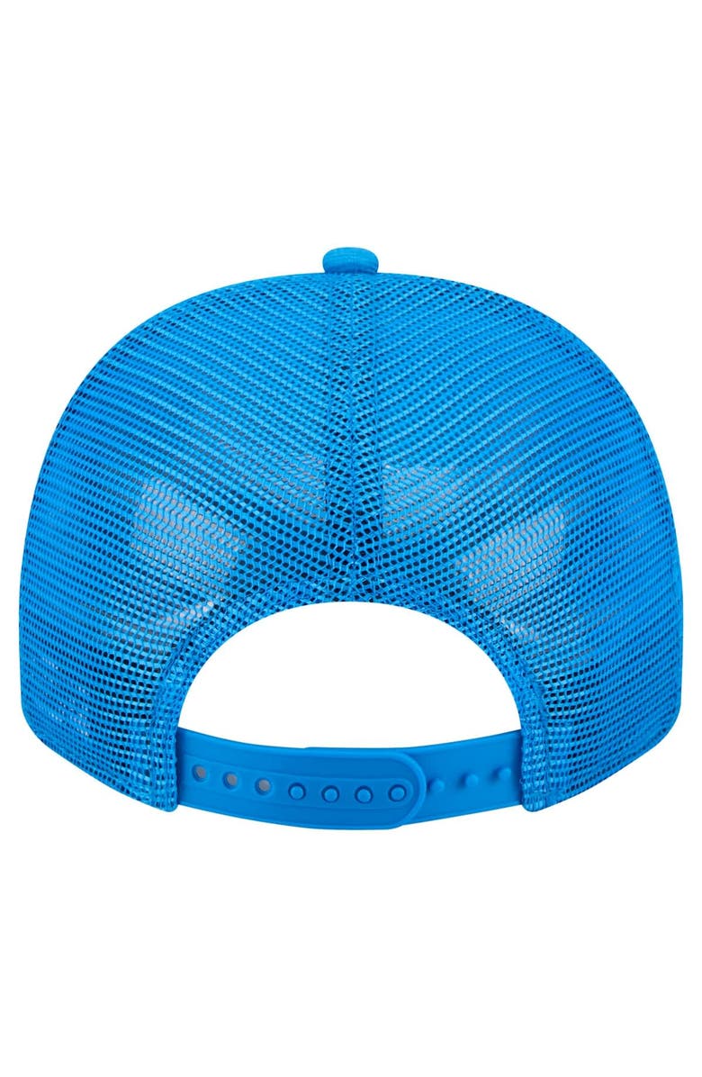 New Era Men's New Era Blue Detroit Lions Vintage Team Rope A-Frame Trucker 9FIFTY Snapback Hat, Alternate, color, Blue