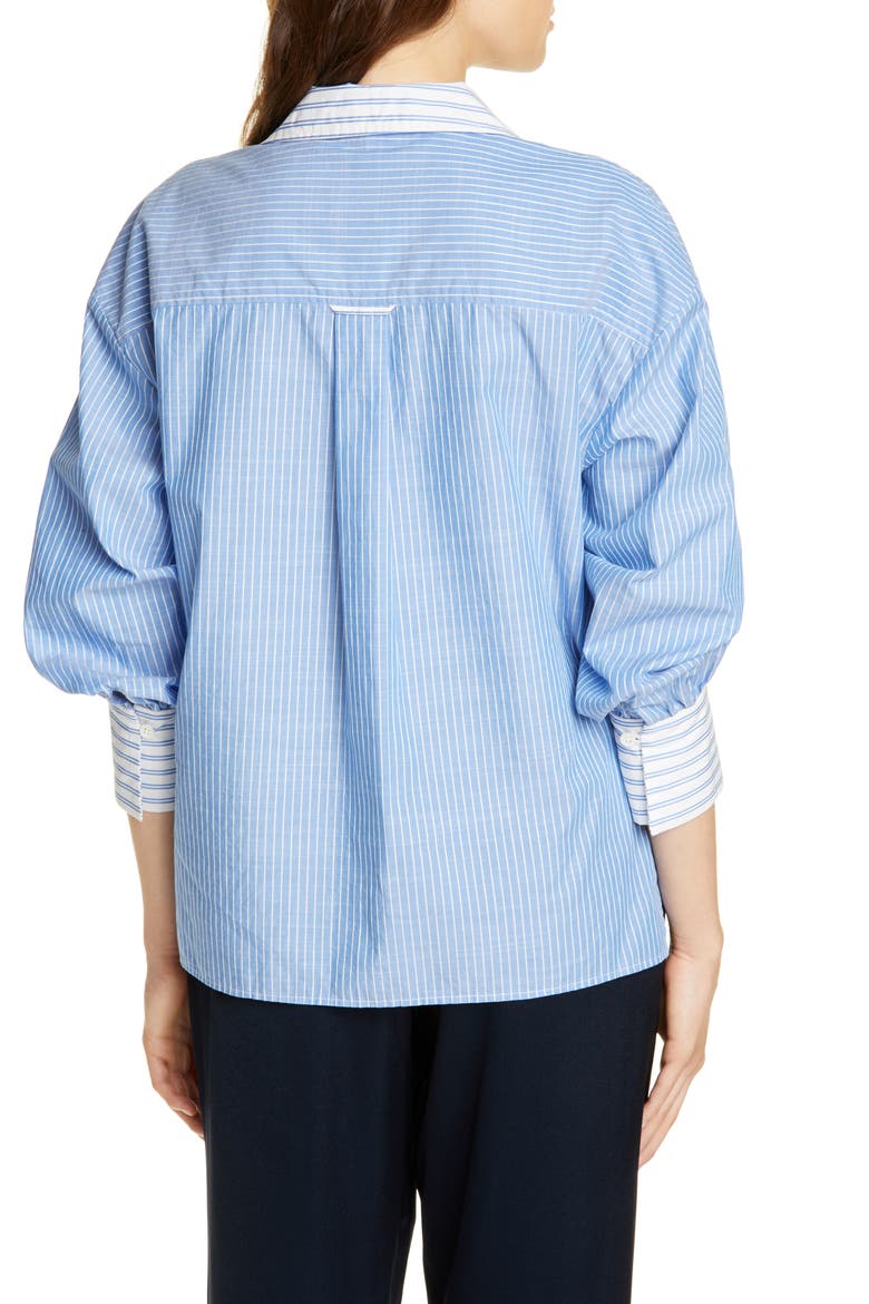 Drusilla Pinstripe Shirt, Alternate, color, FRENCH CHAMBRAY