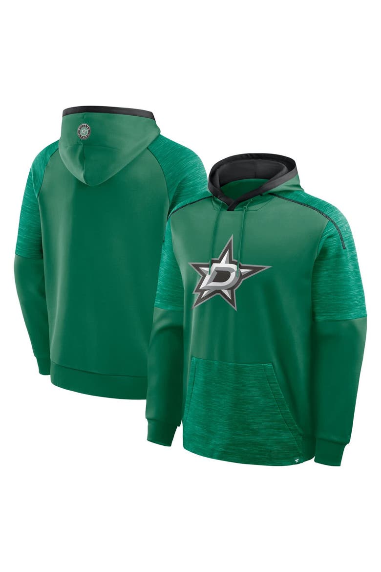 Men's Fanatics Kelly Green Dallas Stars Goaltender Defender Pullover Hoodie, Main, color, Kelly Green