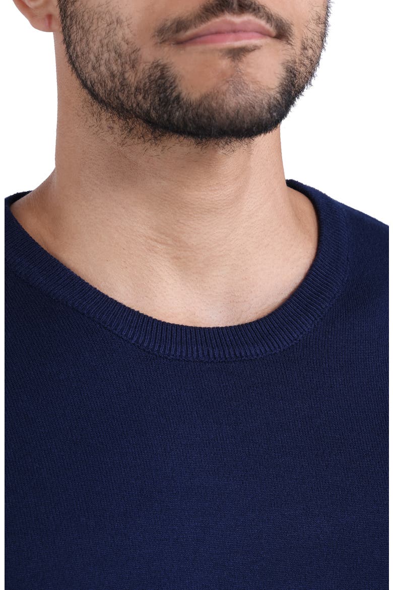Crewneck Knit Sweater, Alternate, color, NAVY