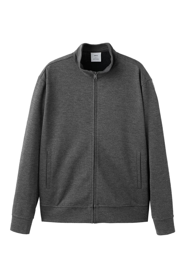 Regular Fit Zip Jacket, Alternate, color, DARK HEATHER GREY