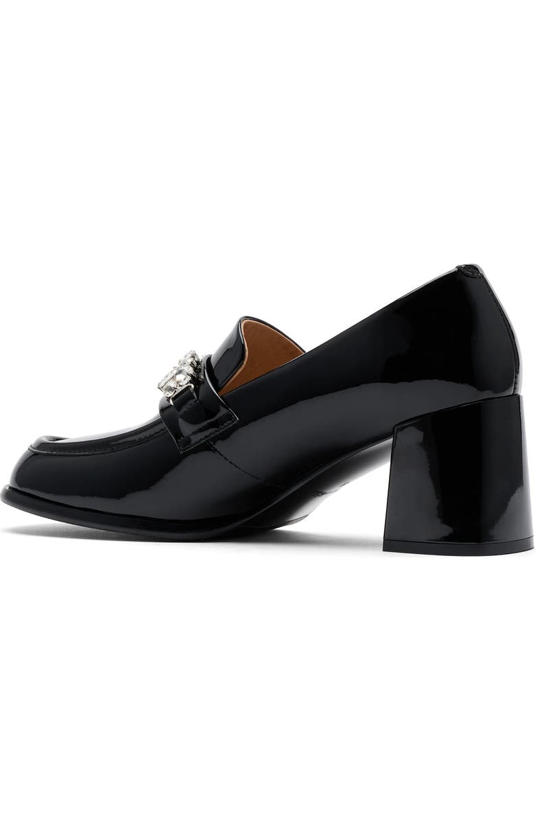 MARC NOLAN Margot Leather Penny Loafer Block Pumps, Alternate, color, Black