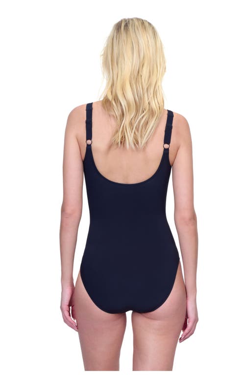 Gottex Enchanted Sun Square Neck One Piece In Black Multi