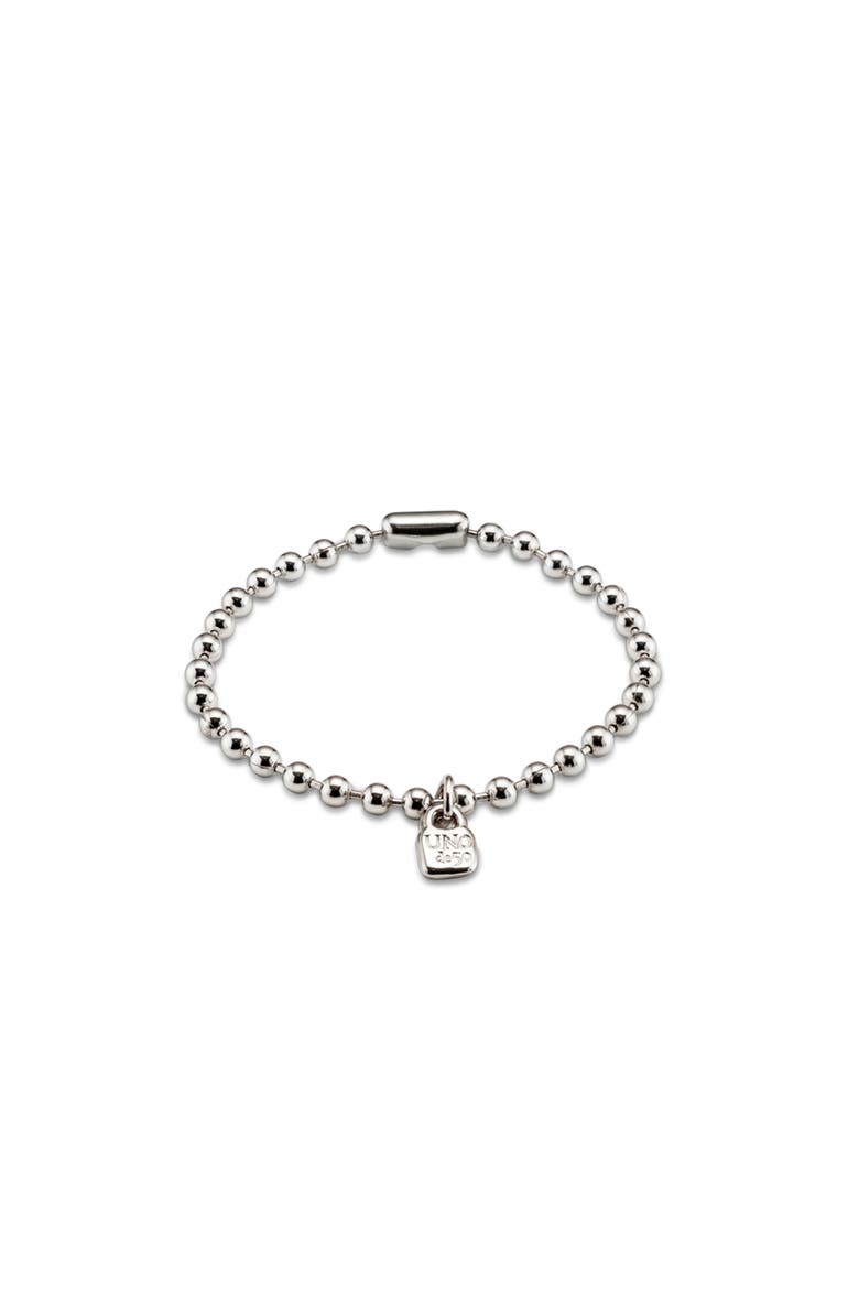 Beaded Charm Bracelet, Main, color, Silver