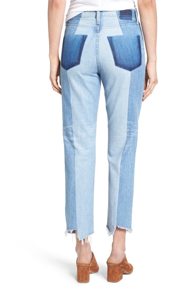 The Phoebe Vintage High Waist Straight Leg Jeans, Alternate, color, 19 YEAR SPLINTER