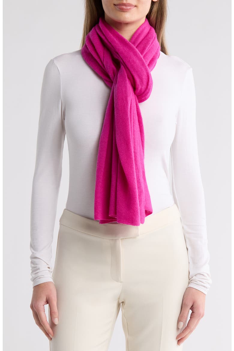 Cashmere & Wool Blend Wrap, Main, color, MAGENTA