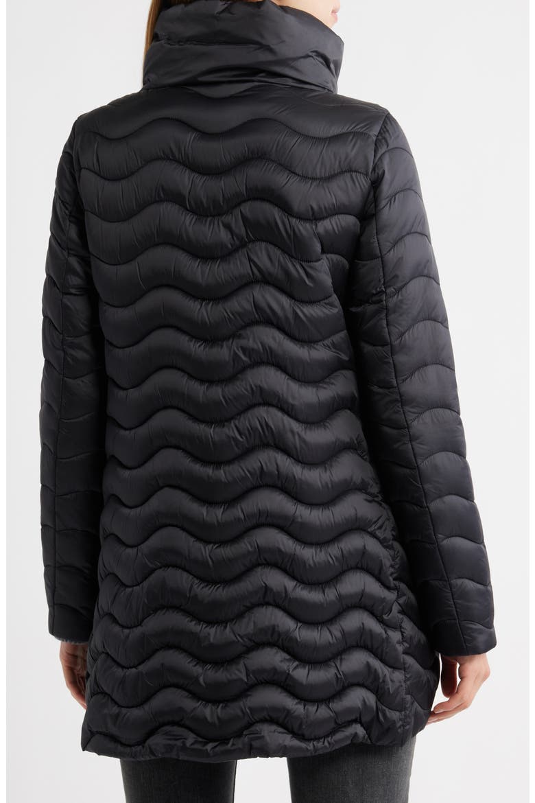 Livette Wavy Quilted Water Repellent Puffer Jacket, Alternate, color, BLACK