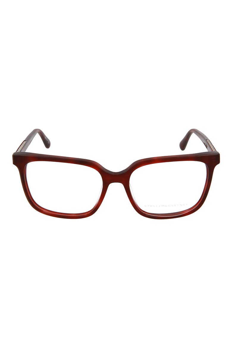52mm Square Optical Frames, Main, color, BROWN BROWN TRANSPARENT/ TRN