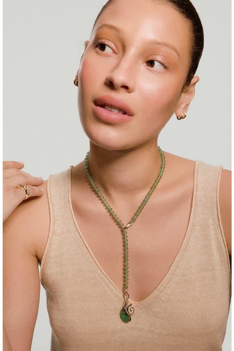 Isla Adjustable Lariat Necklace, Alternate, color, Aventurine