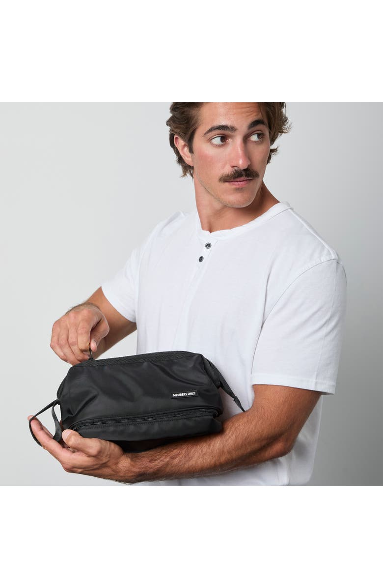 Members Only Travel Pouch with Zipper Closure, Alternate, color, Black