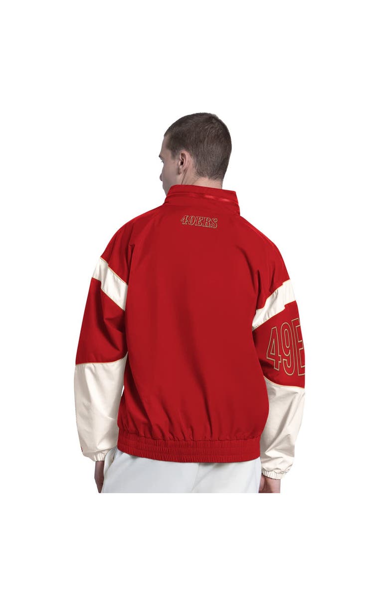 STARTER Men's Starter Scarlet San Francisco 49ers The Gust Full-Zip Hooded Jacket, Alternate, color, Scarlet