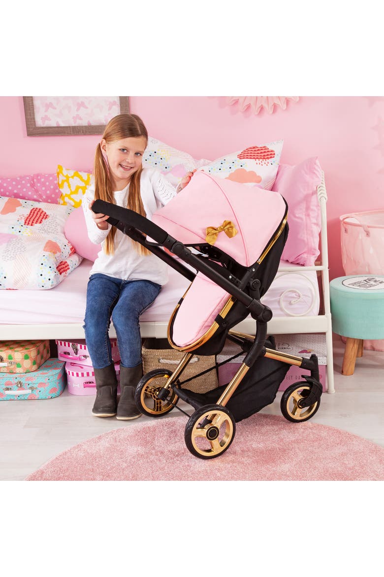 Pram Neo Vario Pink, Black, Gold, Dolls up to 20 Inch, Alternate, color, Multicolored