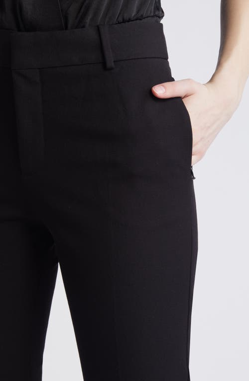 Frame Le Crop Mini Bootcut Trousers In Noir