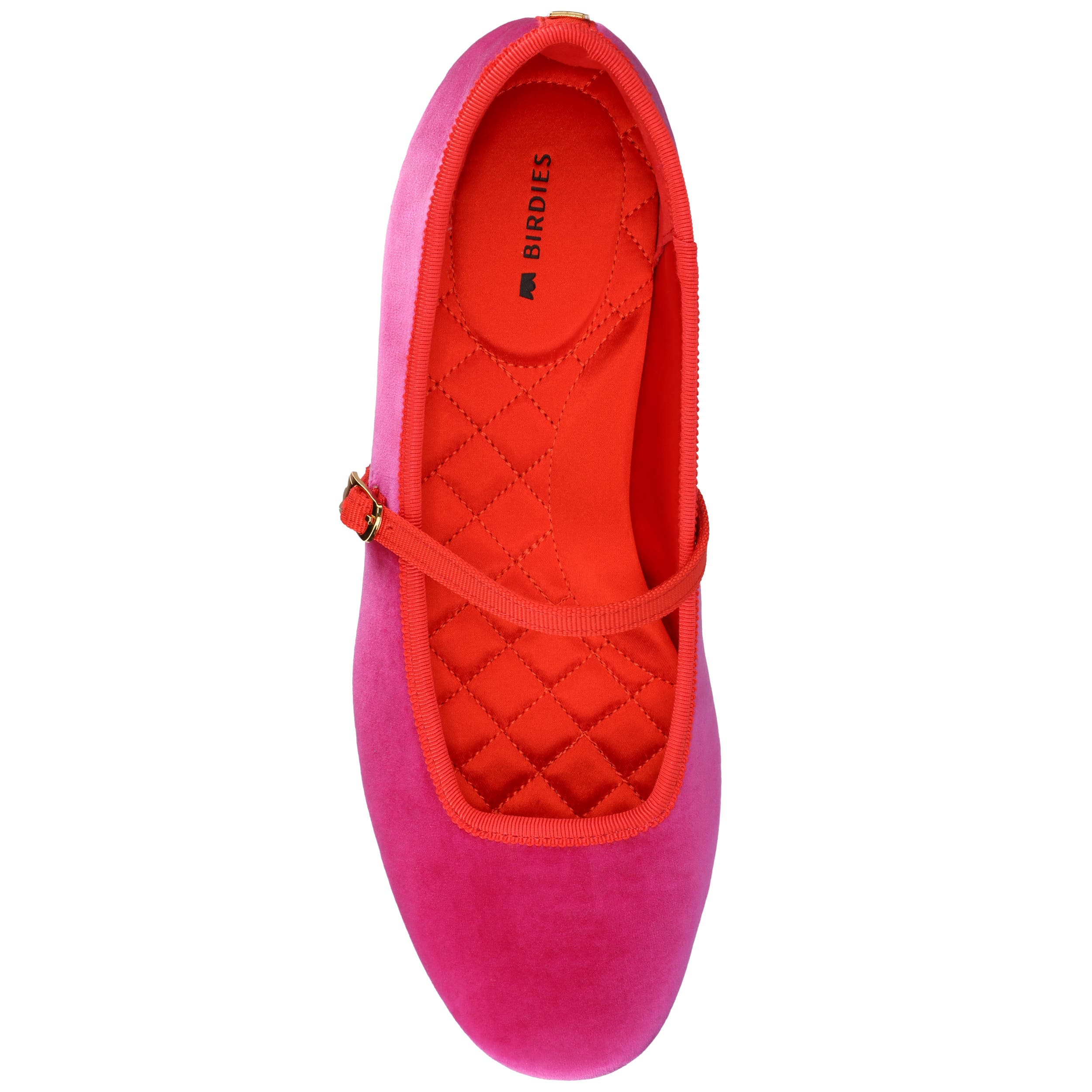 Birdies The Hummingbird Mary Jane, Alternate, color, Hot Pink Velvet