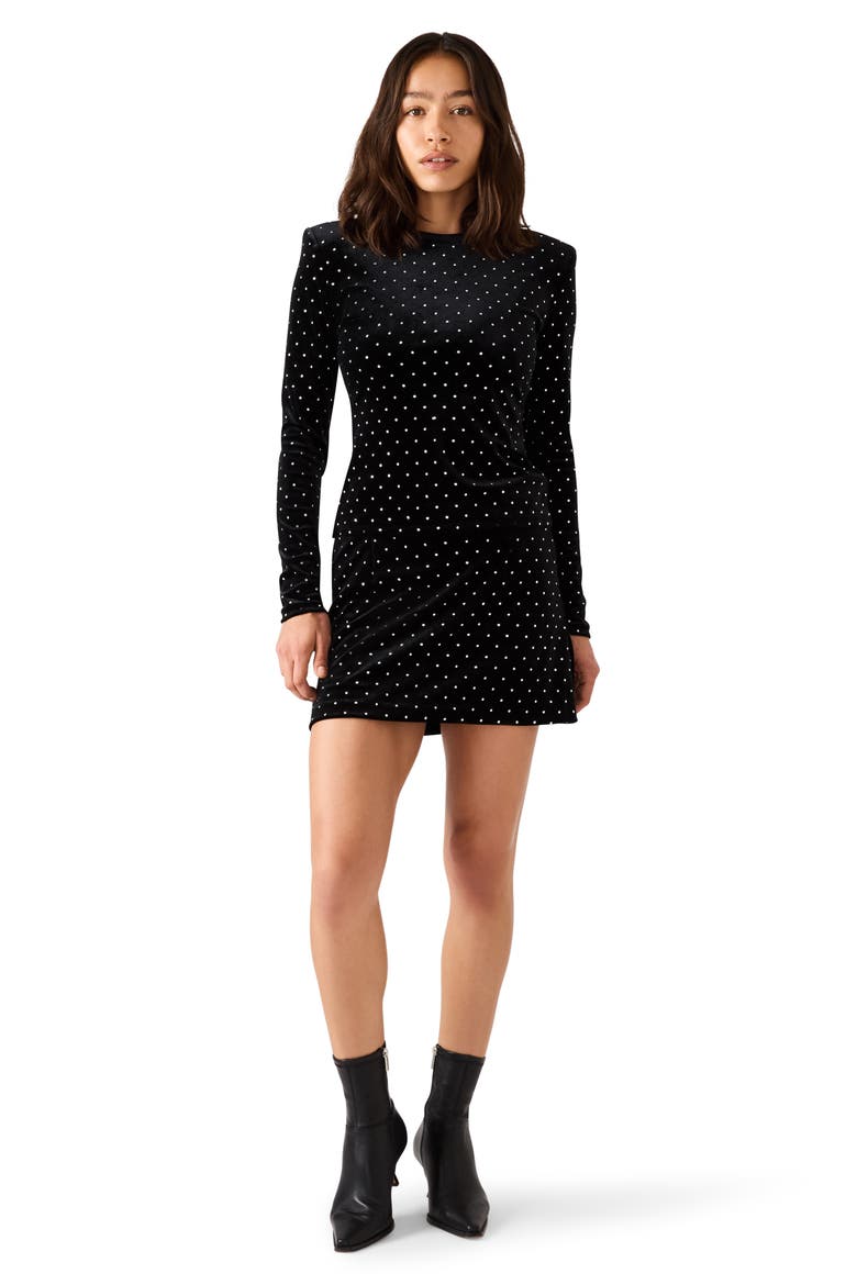 Cindi Dot Miniskirt, Alternate, color, BLACK