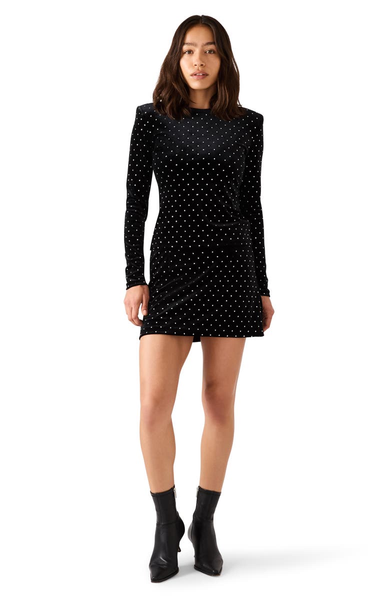 Steve Madden Cindi Dot Miniskirt, Alternate, color, Black