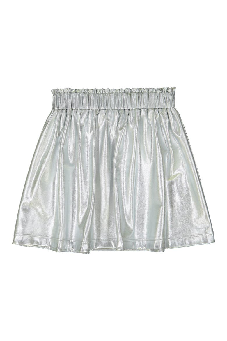 Silver Metallic Skirt, Main, color, SILVER