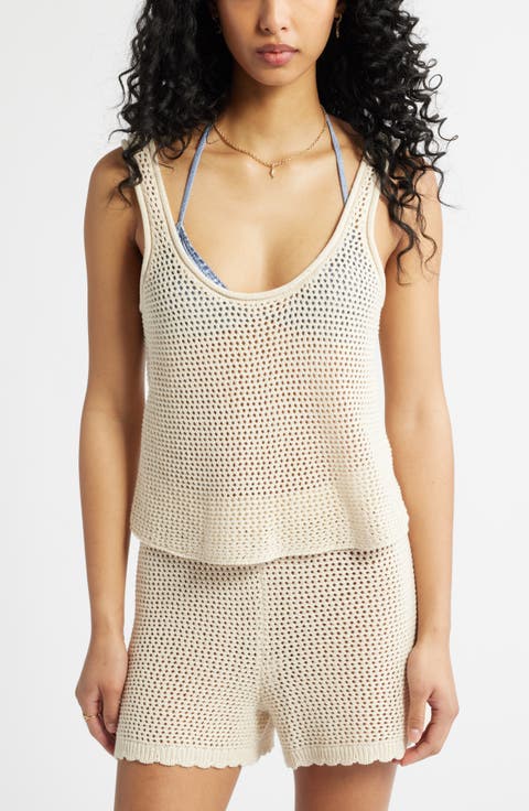 Open Stitch Crop Tank