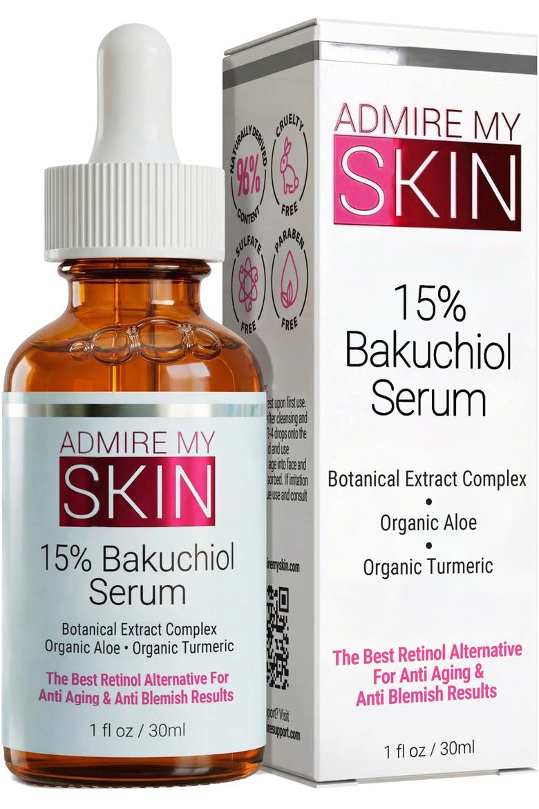 15% Bakuchiol Serum Natural Retinol Alternative, Main, color, Clear