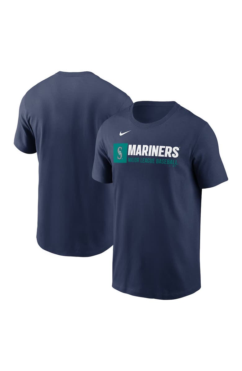 Nike Men's Nike  Navy Seattle Mariners Team Block T-Shirt, Main, color, Navy