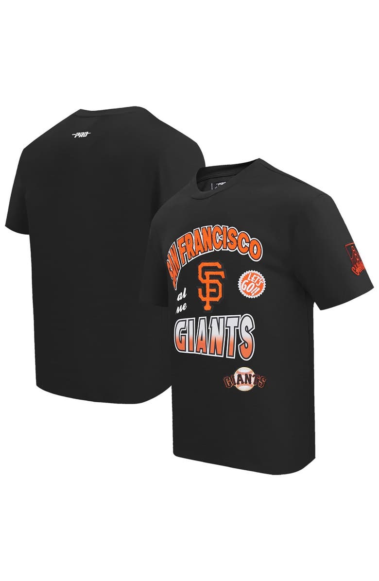 PRO STANDARD Men's Pro Standard Black San Francisco Giants Turn It Up Dropped Shoulder T-Shirt, Main, color, Black