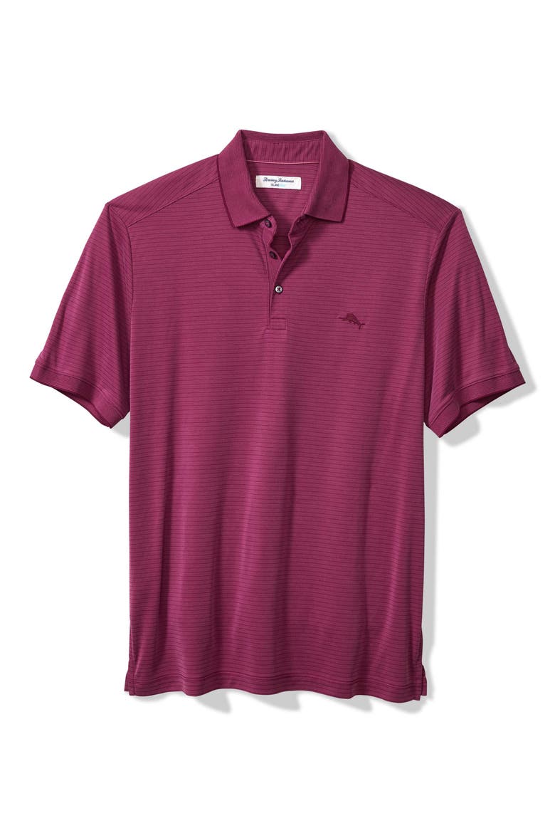 Bay Stripe IslandZone® Performance Polo, Main, color, PURPLE POTION
