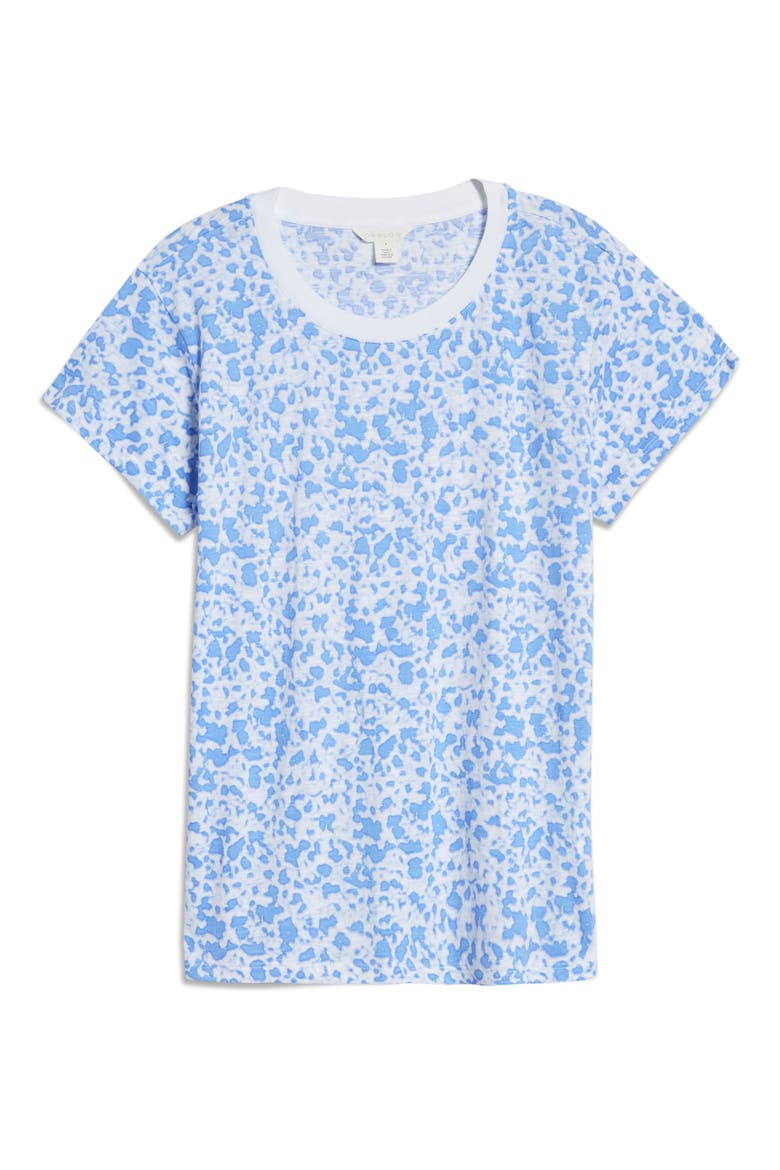 Eased T-Shirt, Main, color, WHITE- BLUE MILLA FLORAL