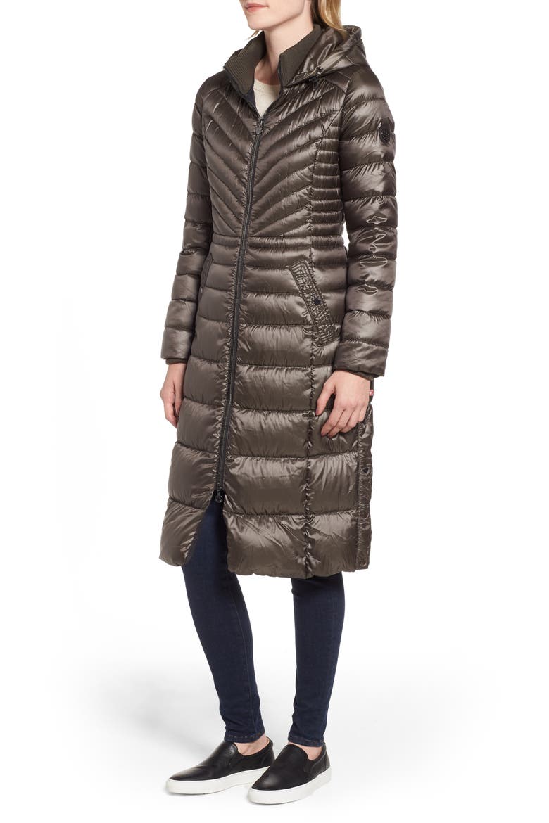 Lust Long Puffer Coat, Alternate, color, SOIL