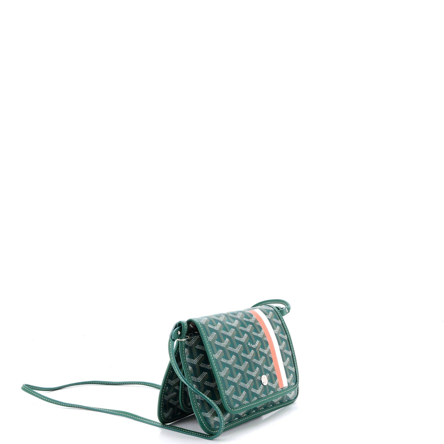 Pre-Owned Goyard Plumet Clutch Wallet Printed Coated Canvas, Alternate, color, Green