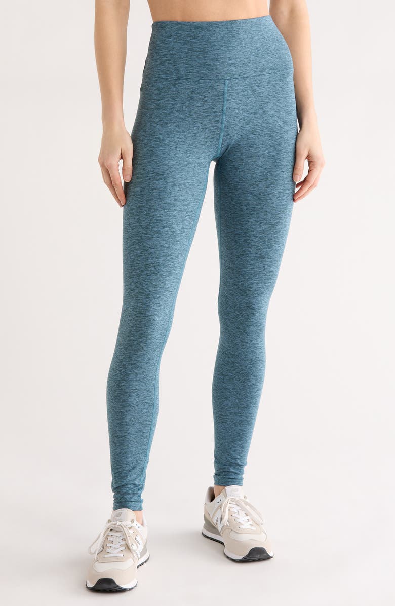 MARIKA Luna Long Leggings, Main, color, Heather Tidal