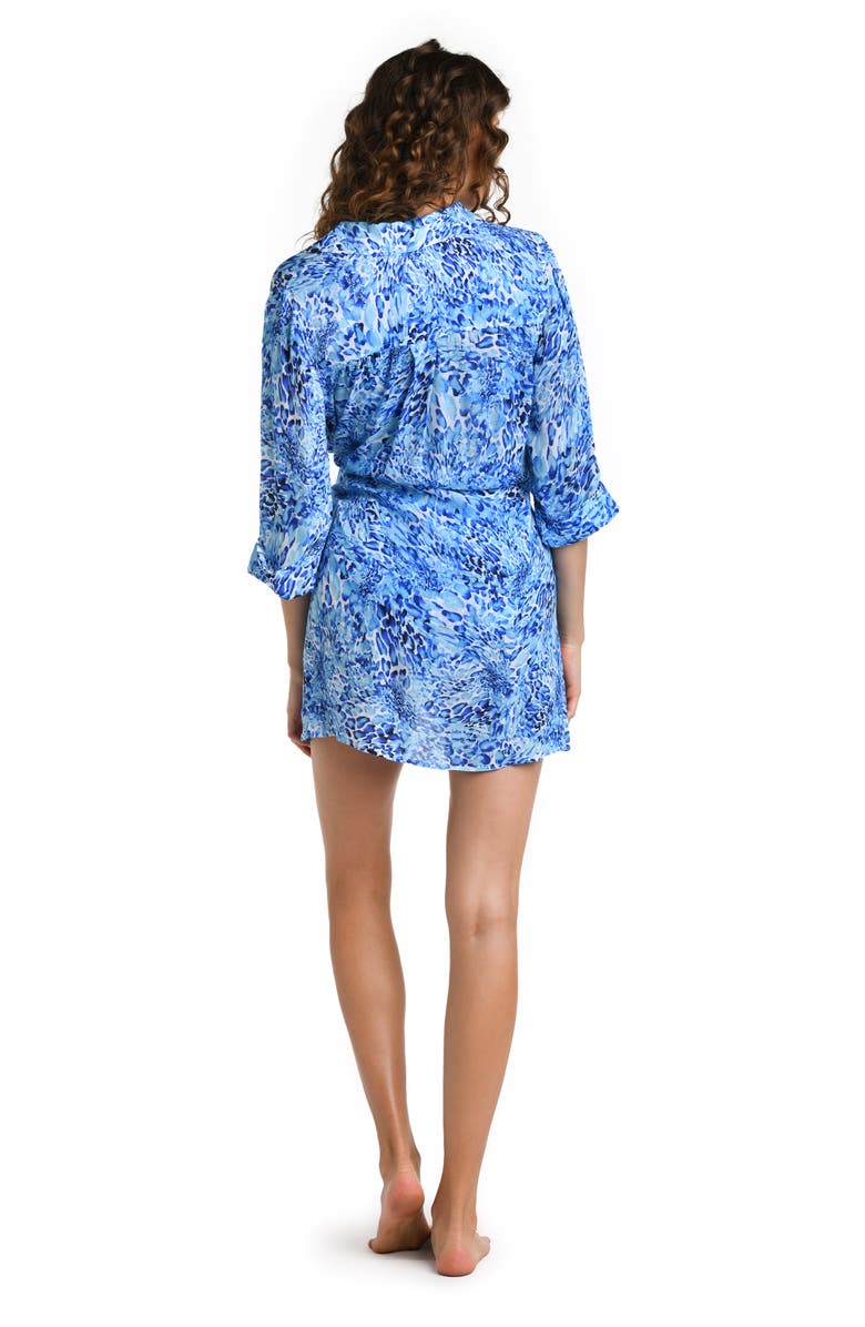 La Blanca Resort Cover-Up Wrap Dress, Alternate, color, 