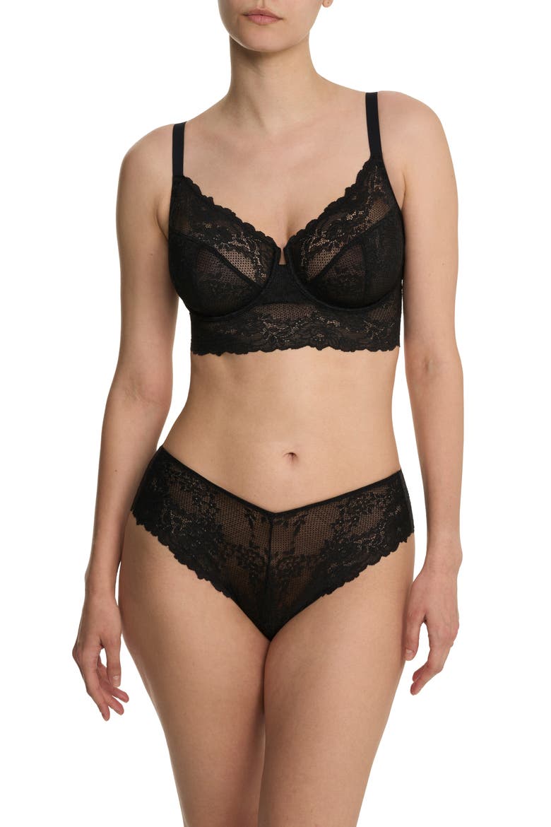 Heavenly High Cut Briefs, Alternate, color, BLACK