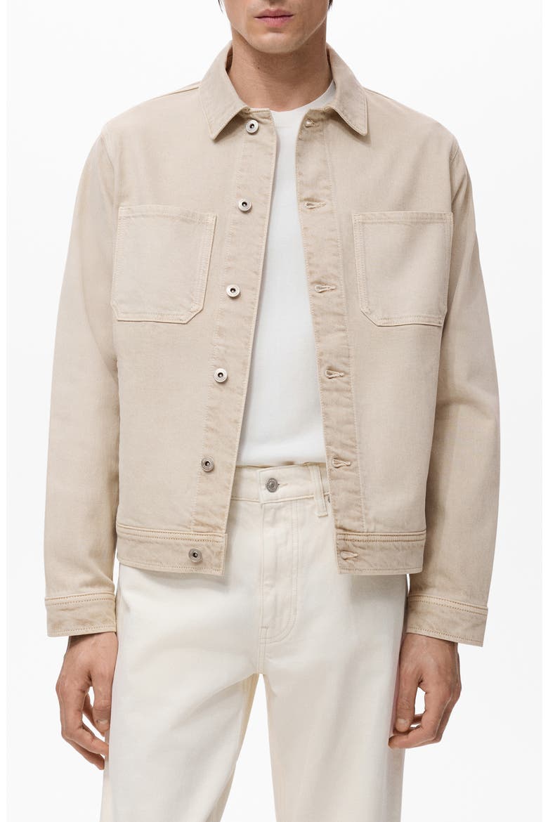 Slim Fit Denim Workwear Jacket, Main, color, SAND