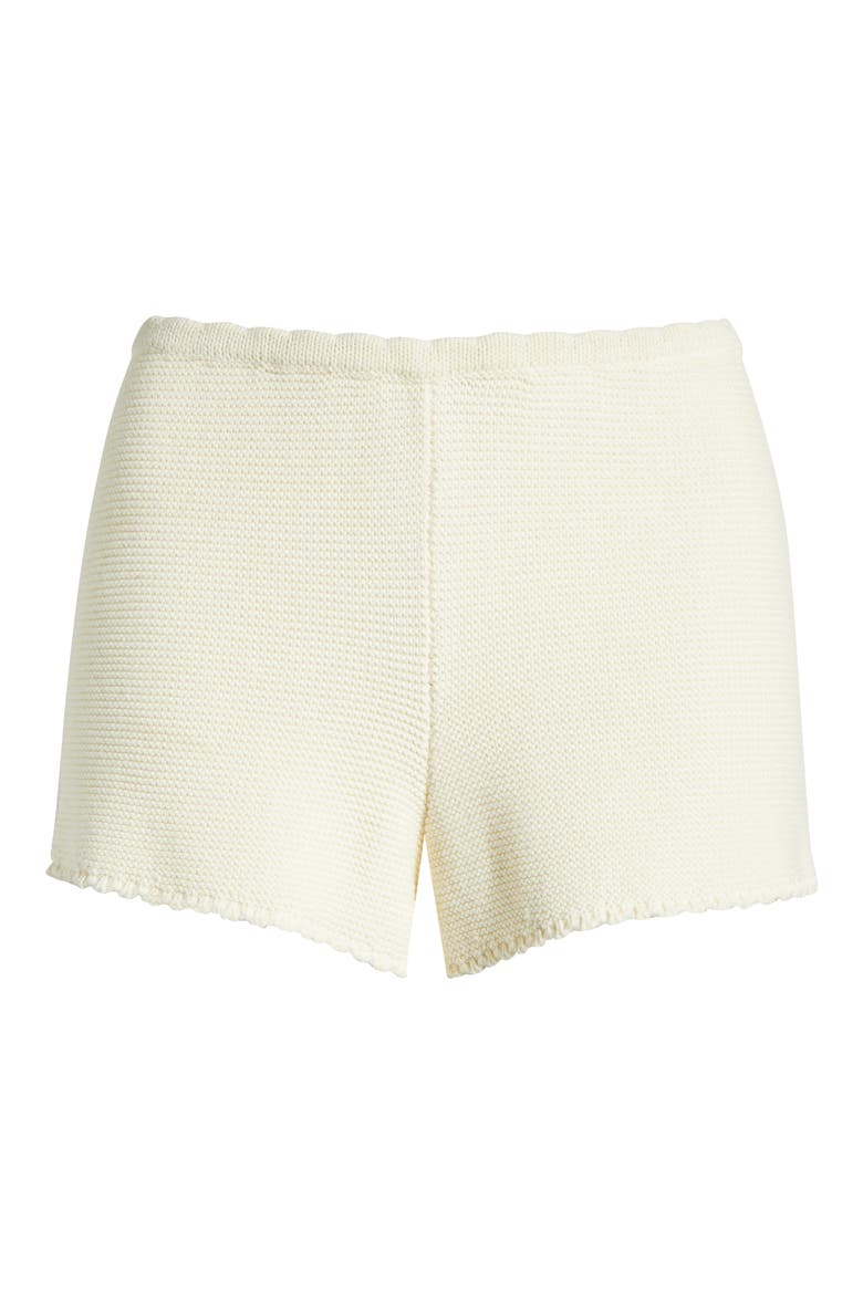The Celeste Cotton Knit Cover-Up Shorts, Alternate, color, ECRU