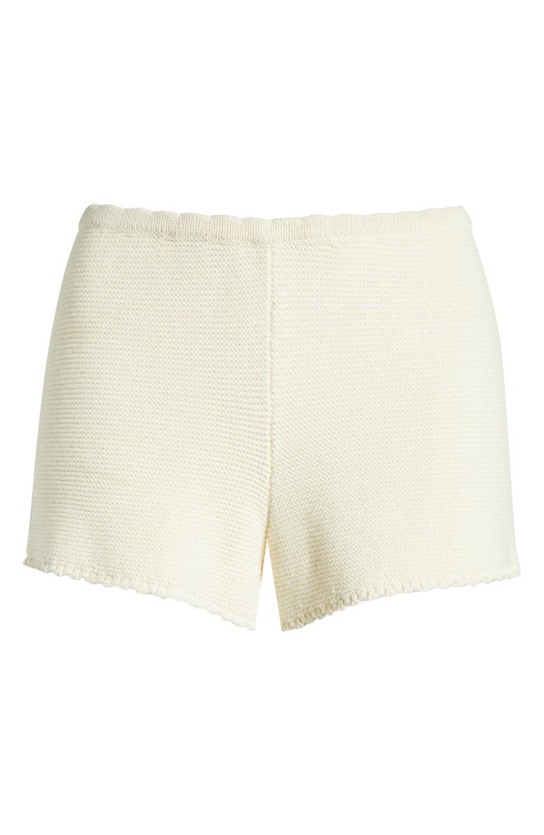 Solid & Striped The Celeste Cotton Knit Cover-Up Shorts, Alternate, color, Ecru