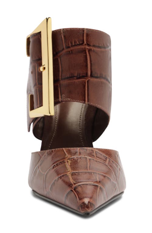 Schutz Beatrix Pointed Toe Mule In Brown