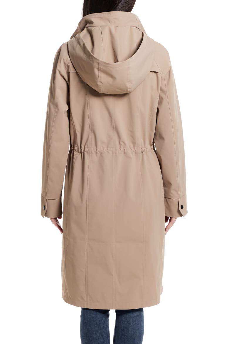 Water Resistant Hooded Raincoat, Alternate, color, MUSHROOM