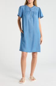 beachlunchlounge Two Pocket Sleeveless Shirtdress