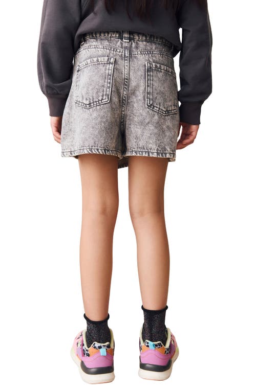 Next Kids' Acid Wash Denim Skort In Gray