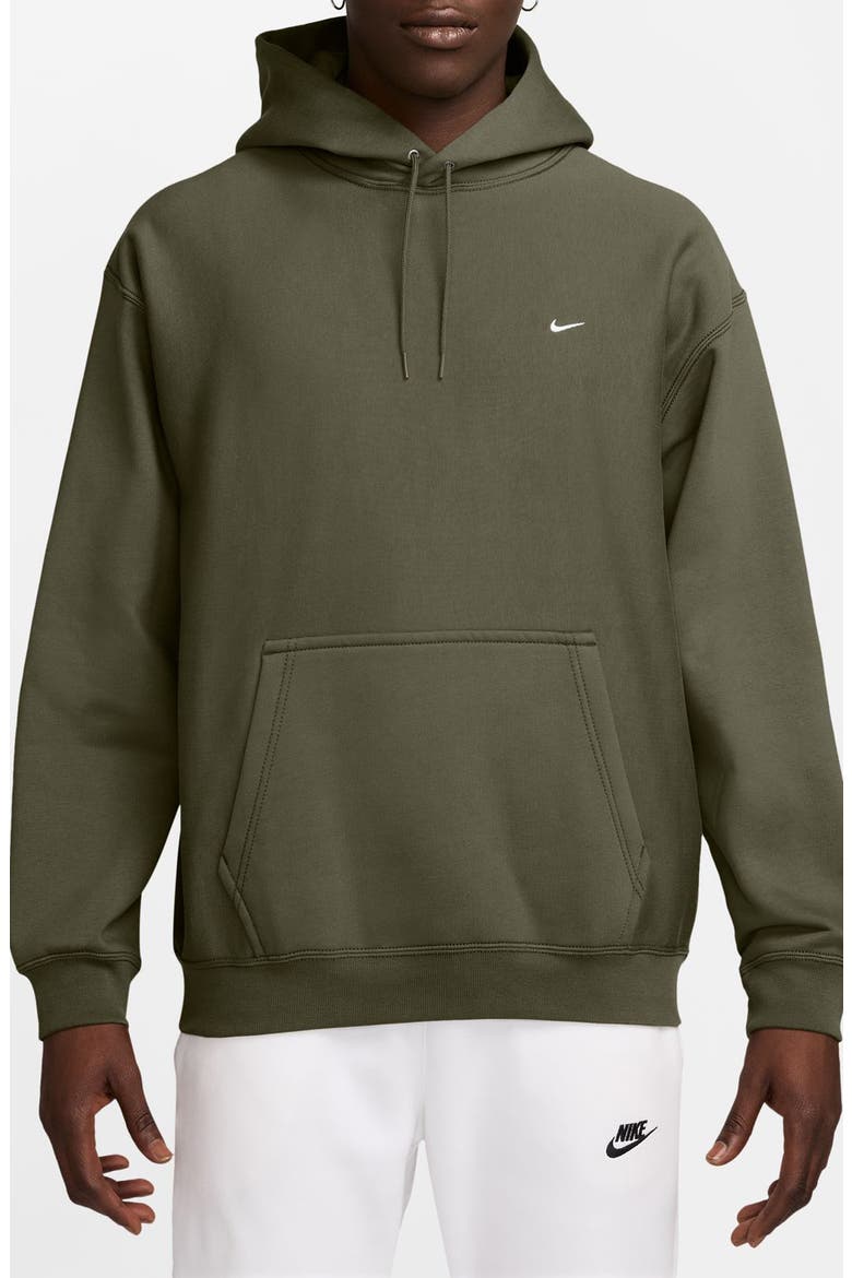 Fleece Hoodie, Main, color, 222 MEDIUM OLIVE/MEDIUM OLIVE/WHITE