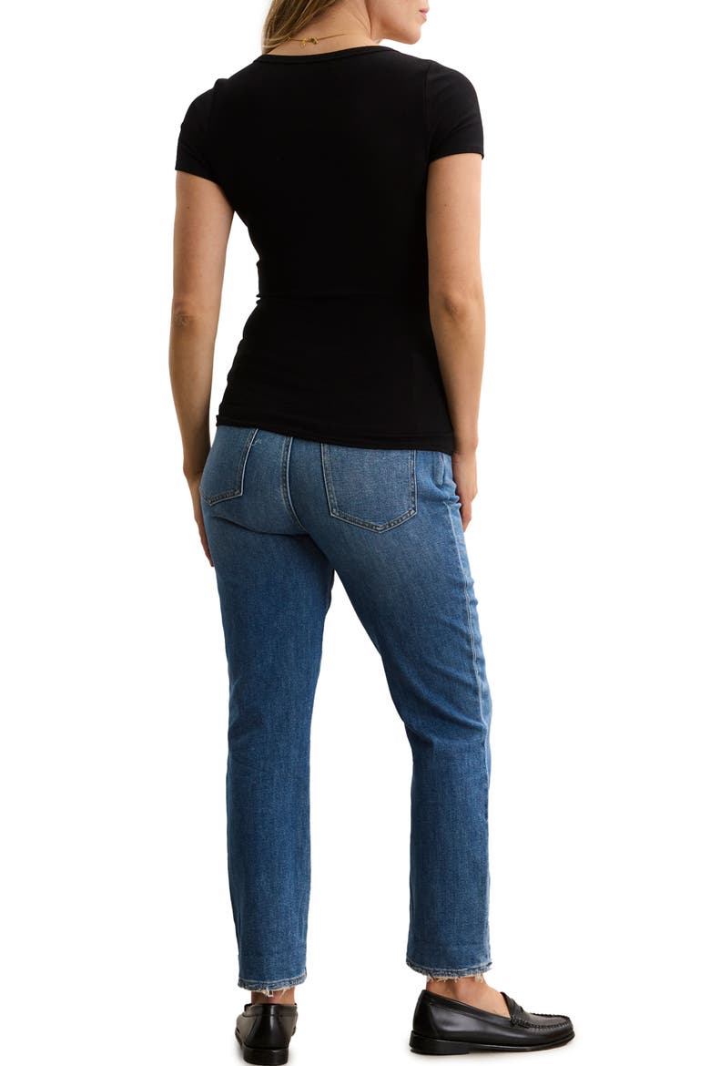The Softest Rib Nursing Tee, Alternate, color, Black
