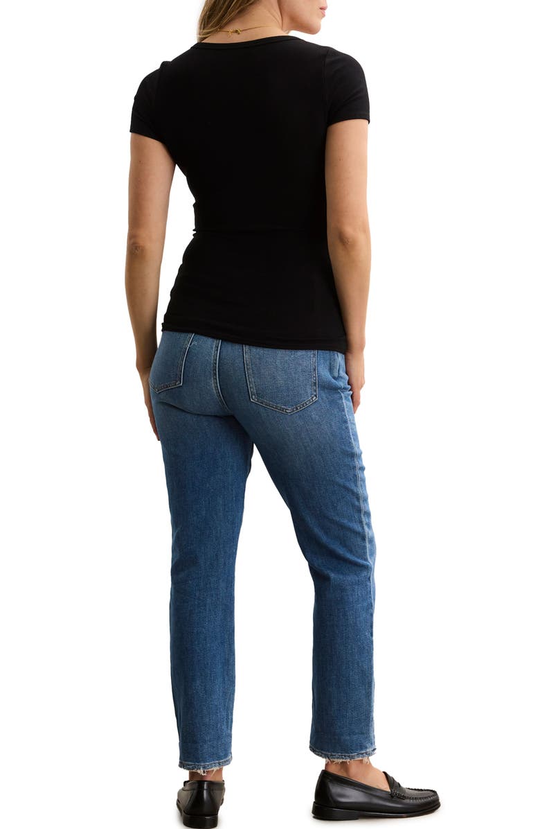 HATCH Collection The Softest Rib Nursing Tee, Alternate, color, Black