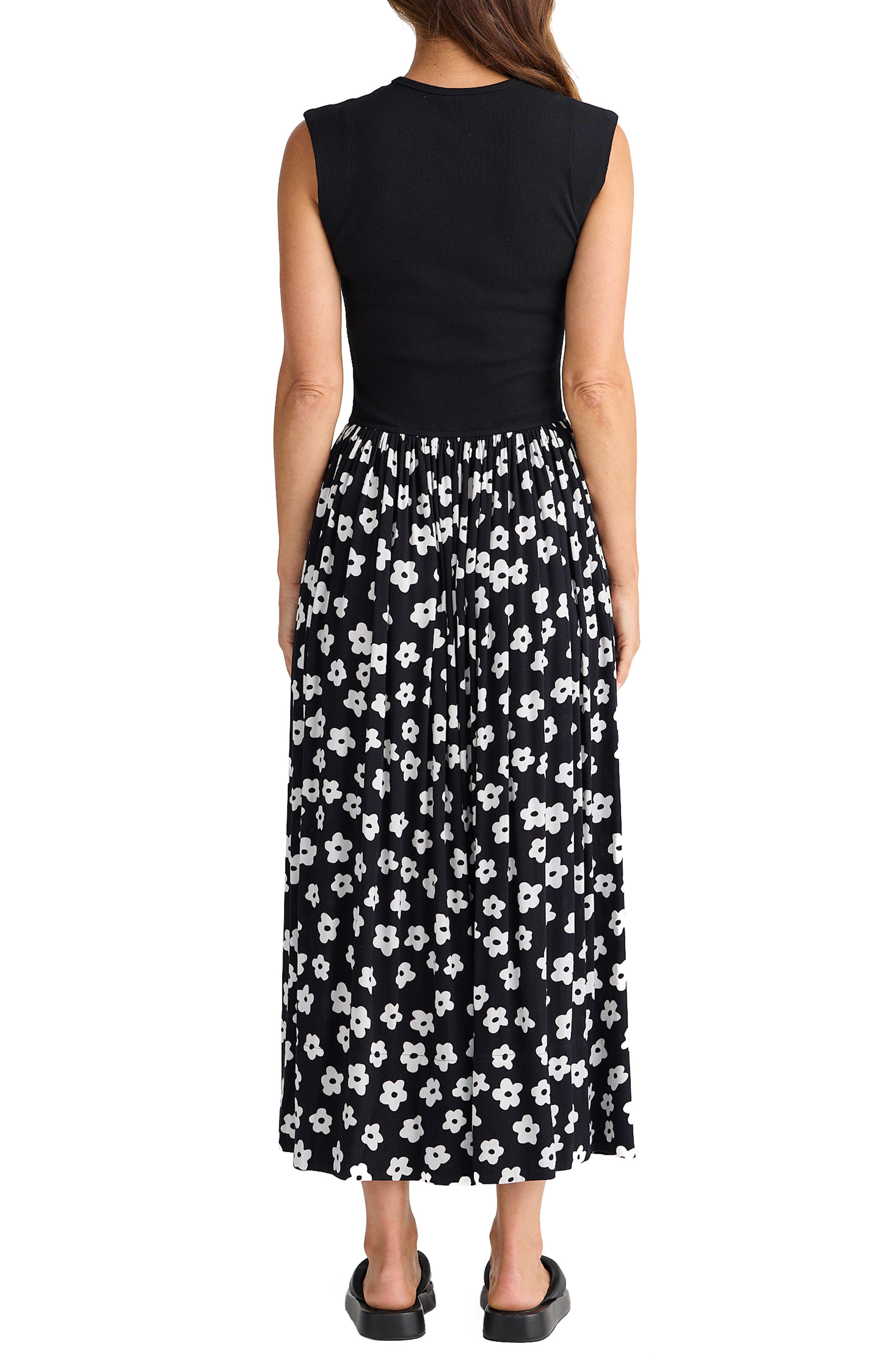 Daphne Mixed Media Midi Dress - image 2